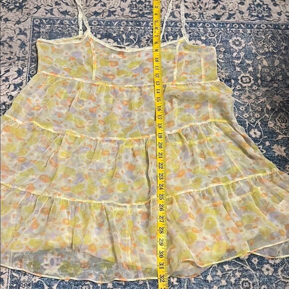 Free People Intimately Floral Sheer Boho Modern Babydoll Tunic - Picture 10 of 10